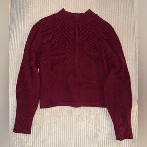 Topshop Burgundy Turtleneck Sweater